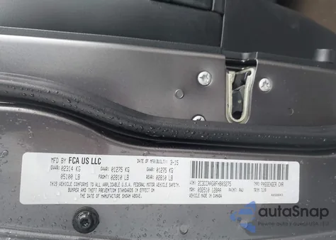 2015 Chrysler 300 Limited from USA, damaged, VIN 2C3CCAAG0FH803275